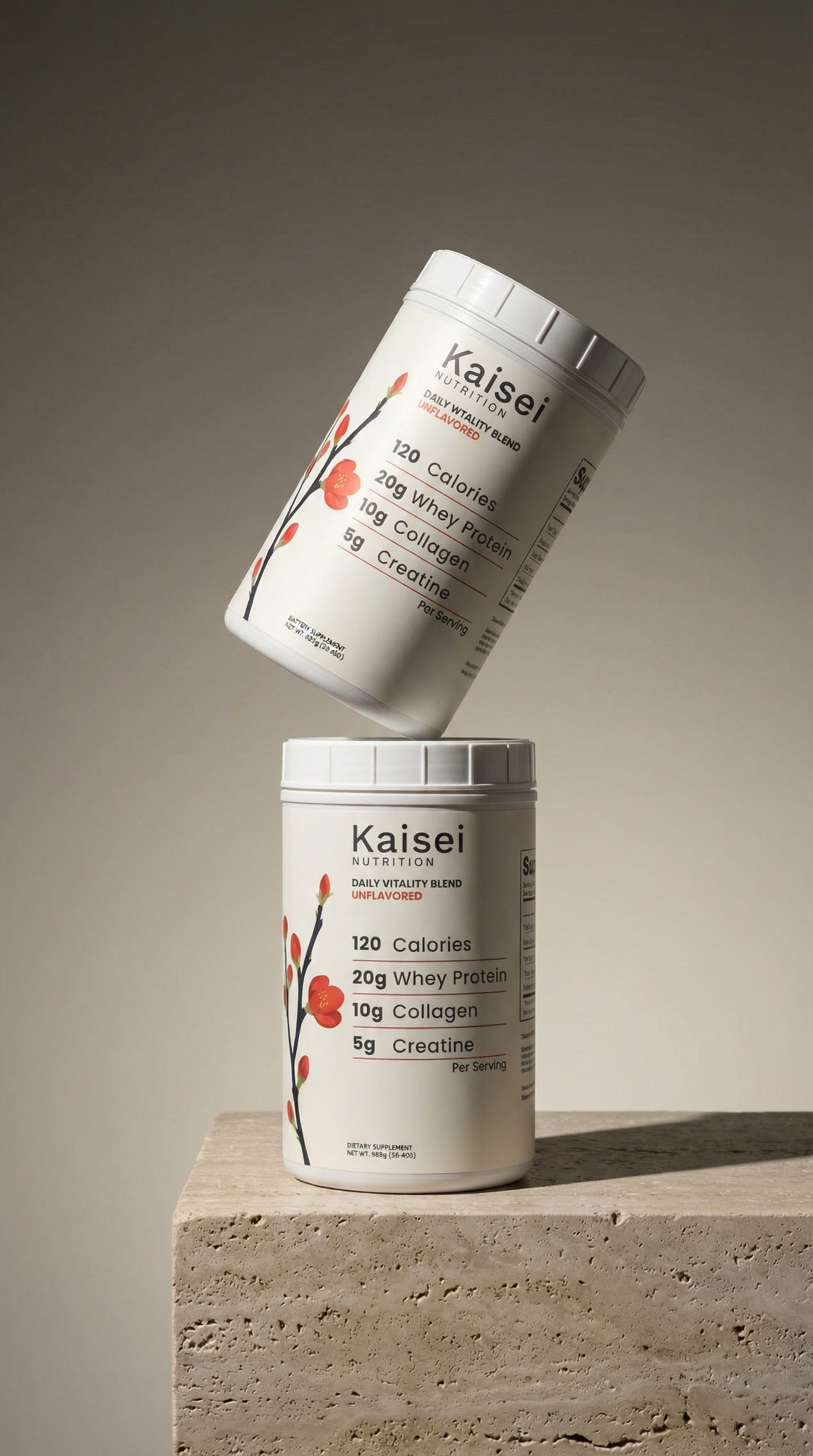 Two Kaisei tubs stacked on a concrete plinth